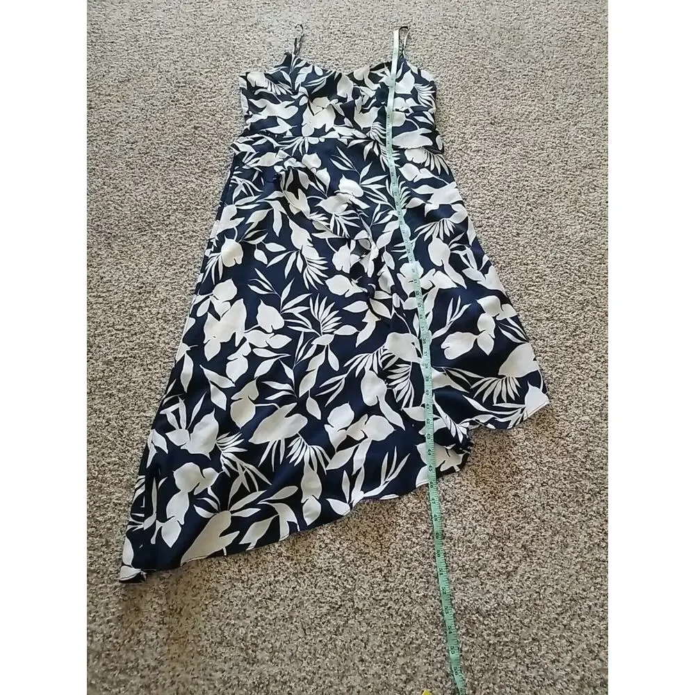 Banana Republic Women's Floral Adjustable Spaghetti‎ Strap Dress Size 14 Lined